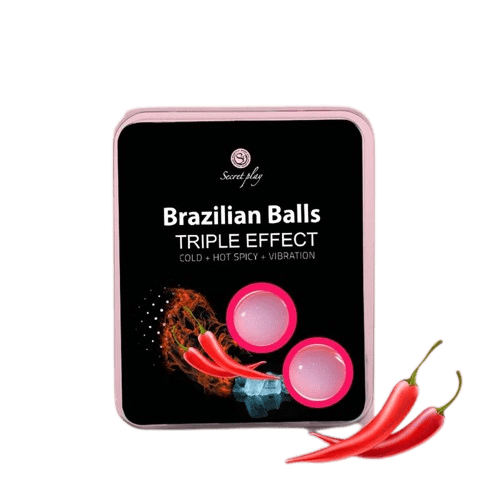 Triple-Effekt (Hot/Cold/Vibration) Ölkugeln Brazilian Balls Massageöle