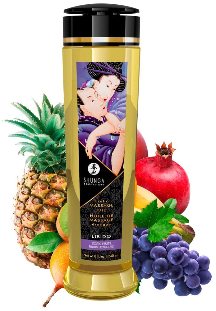 Exotic Fruits / 240 ml Shunga Erotisches Massageöl Vegan Massageöl