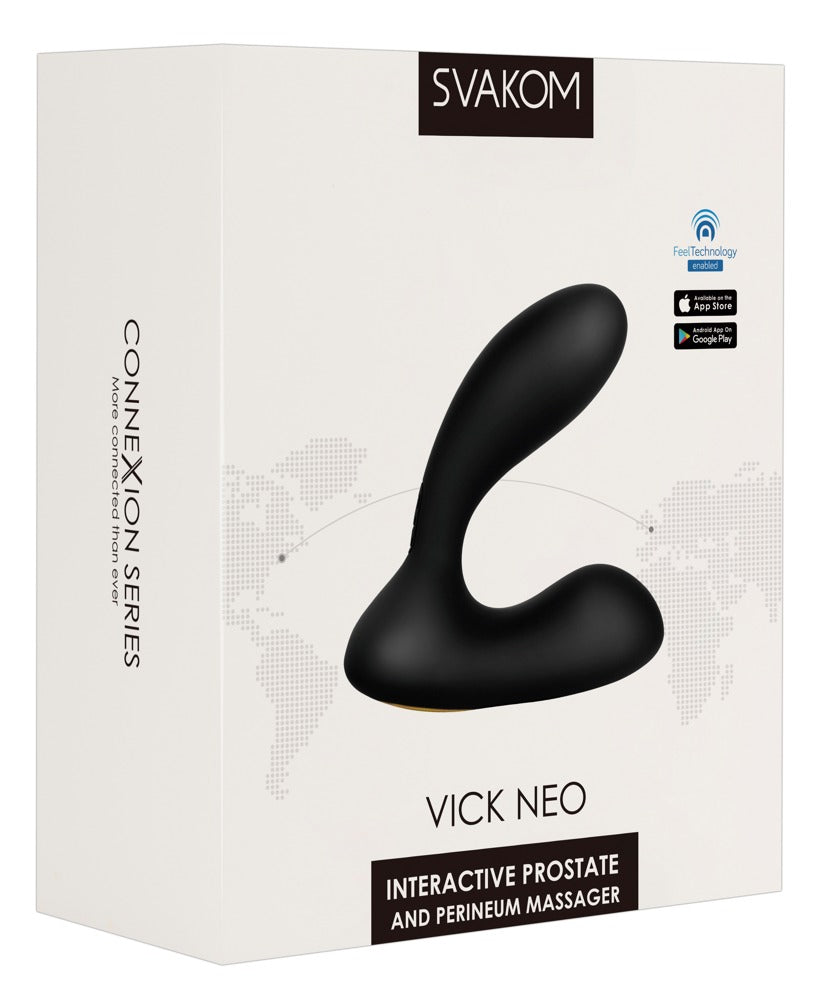 Schwarz Svakom Vick Prostata-Vibrator mit App-Steuerung Prostatavibrator